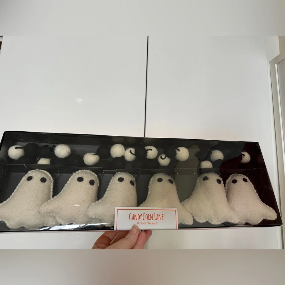 Ghost Pom Garland Halloween